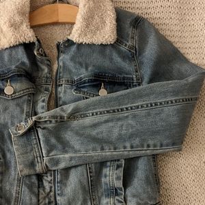 Denim sherpa jacket